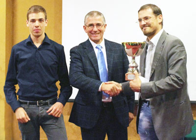 Alessandro Franco, primo classificato del torneo B con Marco Dai Zotti e Tino Testolina