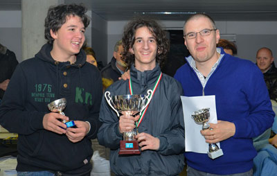 I premiati del torneo Open: Thomas Porro, Bruno Della Sala, Enrico Timothy Testa
