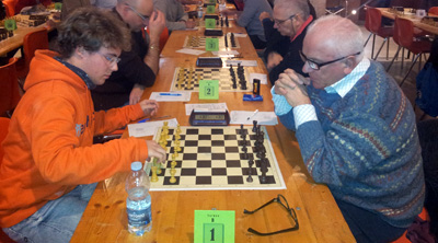 Federico Scarsella (a sinistra), vincitore del torneo B